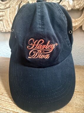 Black Harley Diva Cap